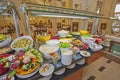 Selction of salads at a restaurant buffet