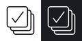 Select all thin line vector icon set