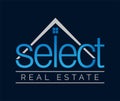 SELECT Beautiful Classical Blue Real Estate Logo