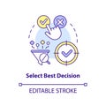 Select best decision concept icon