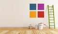 Select color swatch to paint wall Royalty Free Stock Photo