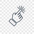 Select concept vector linear icon isolated on transparent background, Select concept transparency logo in outline style