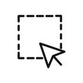 select element icon linear vector graphics sign Royalty Free Stock Photo