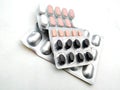 Select focus of hard  capsule is antibiotic such as amoxycillin dicloxacillin that is dispens by pharmacist Royalty Free Stock Photo