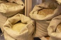 Select grain in bags before grinding