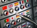 Select language. Learning, translate languages or audio guide co Royalty Free Stock Photo