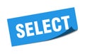 select sticker. select square isolated sign.