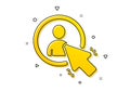 Select user icon. Business management sign. Vector
