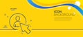 Select user line icon. Business management sign. Minimal line yellow banner. Vector
