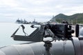 Selected focus Navy on machine gun on Royalty Free Stock Photo