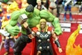 The selected focus of THOR of Avengers action figures from Marvel comic and movie.