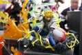 Selected focused on fictional character action figure from Japanese popular cartoon animated series NARUTO.