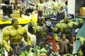 Selected focused of Hulk character action figures from Marvel Comic.