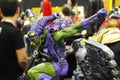 Selected focused on Marvel Comic action figure called Green Goblin. Supervillain against Spider-man. Action figures displayed by