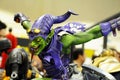 Selected focused on Marvel Comic action figure called Green Goblin. Supervillain against Spider-man. Action figures displayed by