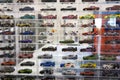 Selected focused on miniature toys car Hot Wheel.