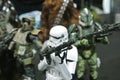 Selected focused model of Storm Troopers army from Star Wars movie. Royalty Free Stock Photo