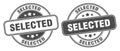 Selected stamp. selected label. round grunge sign Royalty Free Stock Photo