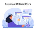 Selection of Bank Offers concept. Flat vector illustration.