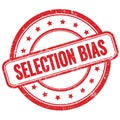 SELECTION BIAS text on red grungy round rubber stamp Royalty Free Stock Photo