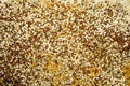 Selection of Brown Linseeds Golden Linseeds Pearl Barley and Sunflower Seeds