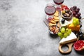 Selection of cheese and appetizers Royalty Free Stock Photo