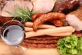 Selection of cold meat Royalty Free Stock Photo