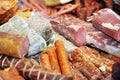 Selection of cold meat Royalty Free Stock Photo