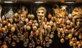 Venetian Carnival Masks on a shop display Royalty Free Stock Photo