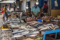 Selection of different fish at the daily fresh fish market at Hikkaduwa, Sri Lanka