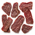 Selection of dried beef jerky Royalty Free Stock Photo