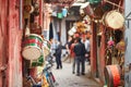 Selection of drums on Moroccan market