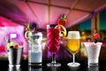 Cocktails alcohol bar selection trendy hotel bartender garnish