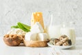 Selection of food that is rich in calcium Royalty Free Stock Photo
