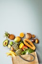 Selection of fresh healthy summer tropical fruit Royalty Free Stock Photo