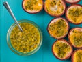 Selection of Fresh Tropical Passion Fruits Royalty Free Stock Photo