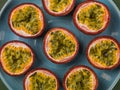 Selection of Fresh Tropical Passion Fruits Royalty Free Stock Photo