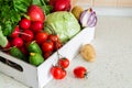 Selection of fresh vegetables from farmers market Royalty Free Stock Photo