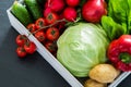 Selection of fresh vegetables from farmers market Royalty Free Stock Photo