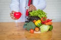 A selection of fresh vegetables for a heart healthy diet as recommended by doctors