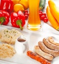 Selection of german wurstel saussages Royalty Free Stock Photo