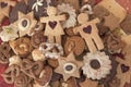 Selection of handmade Christmas cookies Royalty Free Stock Photo