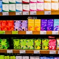 Selection Of Herbal Teas In Marks And Spencer Supermarket