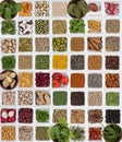 Selection of Herbs and Spices Royalty Free Stock Photo