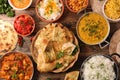 Selection of indian food