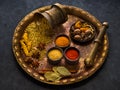Selection of Indian Spices and seasonings