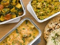 Selection Indian Take Away Dishes Royalty Free Stock Photo