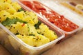 Takeaway Indian Food Aloo Saag Chicken Tikka Bhoona Curry Bhaji Royalty Free Stock Photo