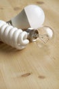 Selection of light bulbs background Royalty Free Stock Photo