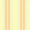 Selection lines background seamless, flow fabric texture vector. Mockup vertical stripe textile pattern in light and orange colors